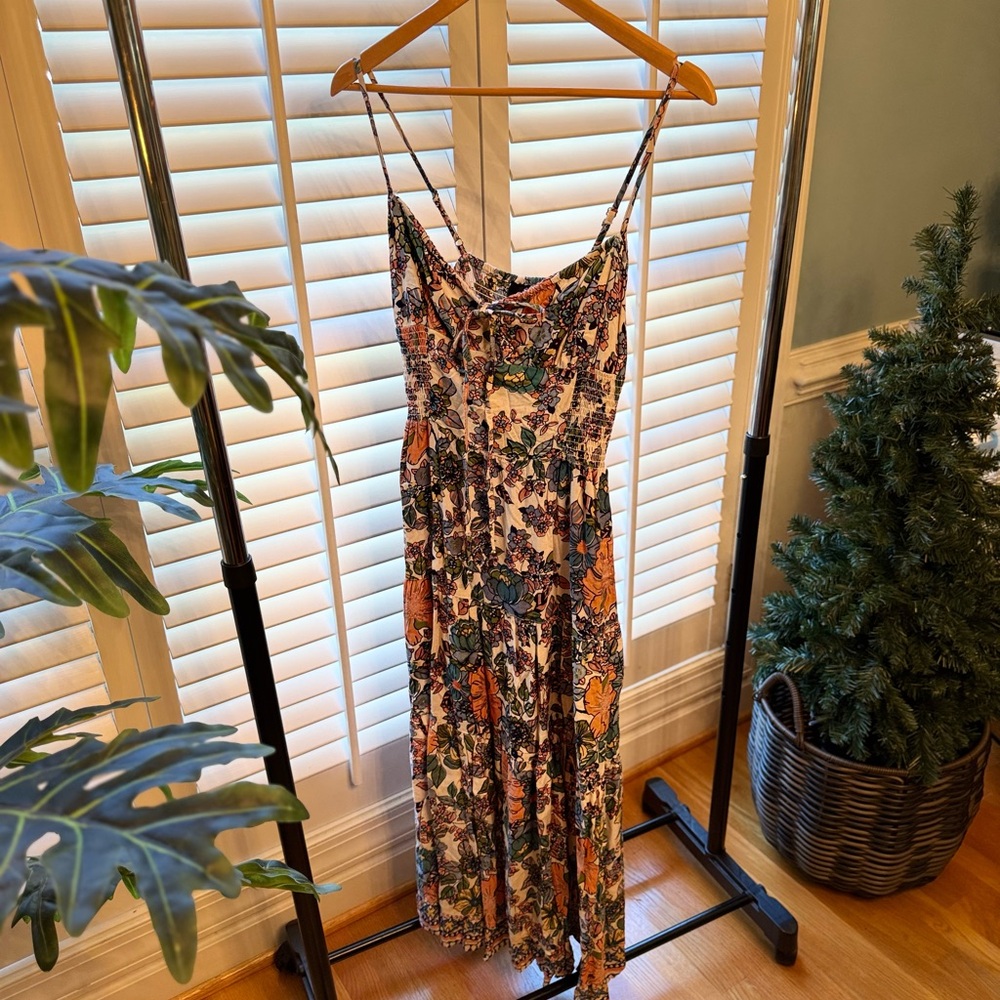 Angie Strapless Floral Dress - Multicolor